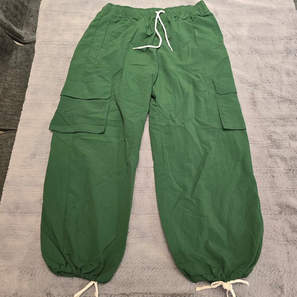 Levis Gold Tab Mens Green Cargo Pants Lightweight Nylon Joggers Size L
